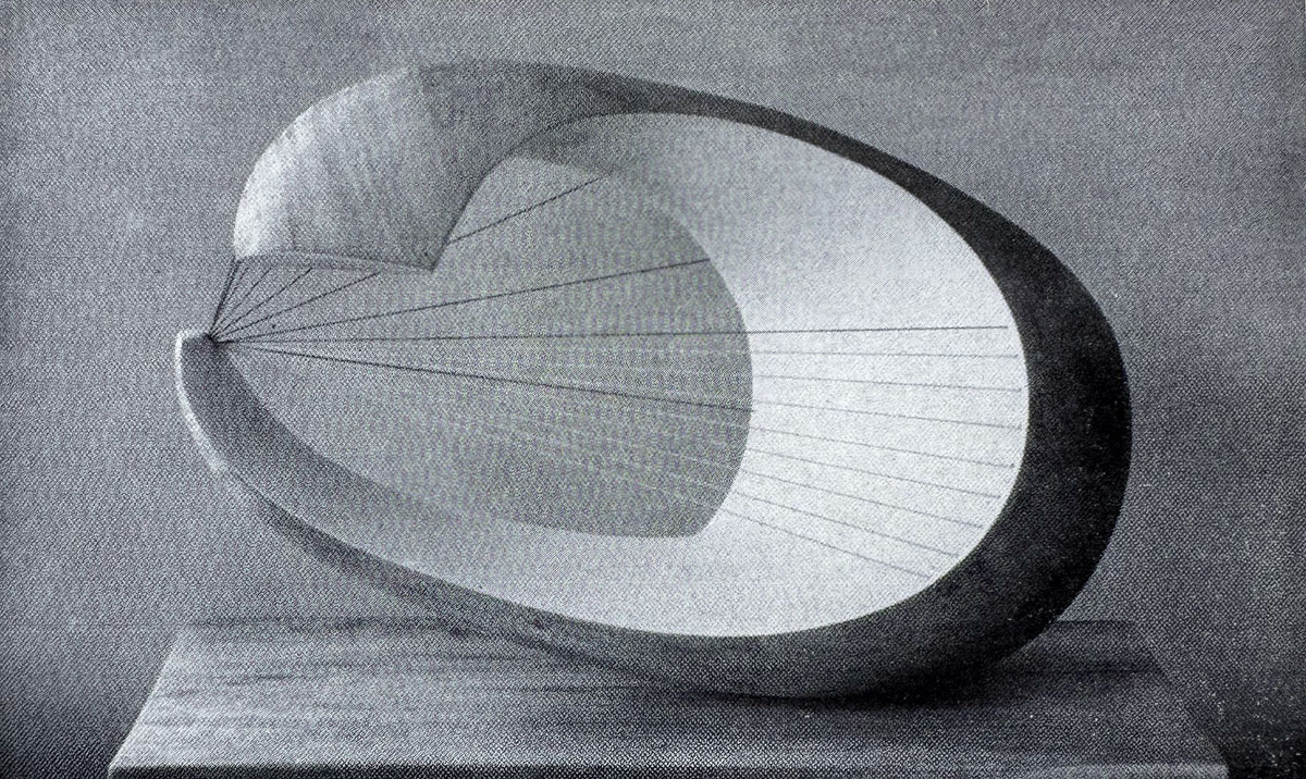 forme abstraite de hepworth, sculptrice anglaise
